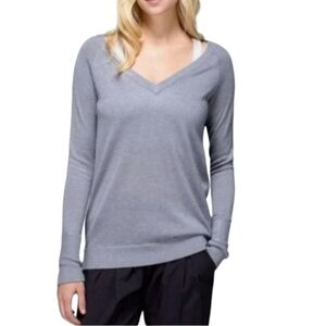 PrAna Sweater V-Neck  Size: L Gray